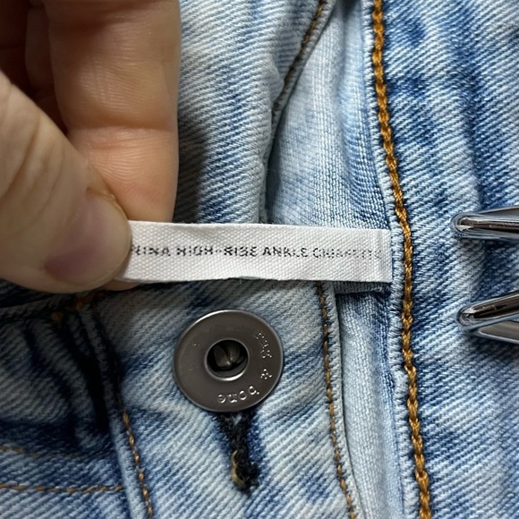 Rag & Bone Nina High Rise Ankle Cigarette Light Wash Comfy Stretchy Jeans - Picture 8 of 12